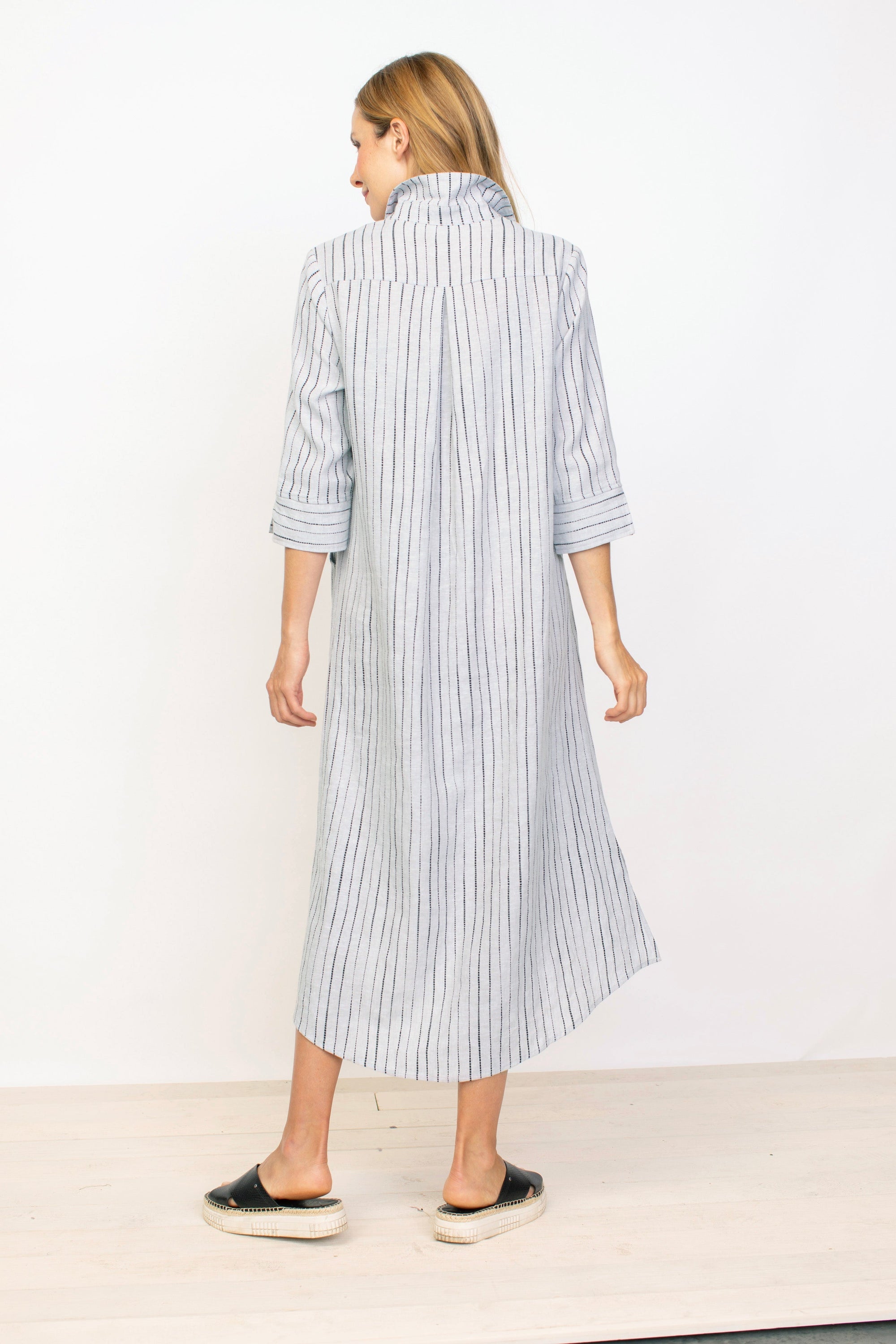 STRIPED SHIRT DRESS-Dresses-HABITAT-Coriander