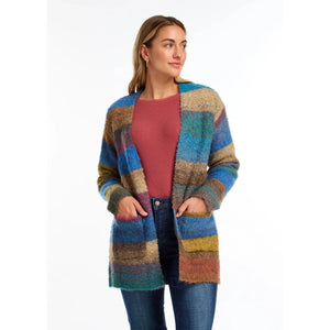 STRIPED SPACEDYE CARDIGAN-Jackets & Sweaters-FRENCH DRESSING JEANS-Coriander