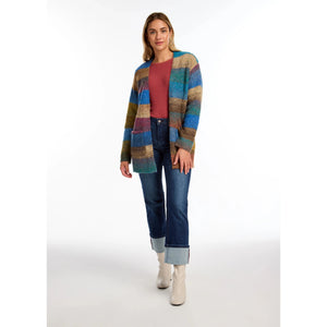 STRIPED SPACEDYE CARDIGAN-Jackets & Sweaters-FRENCH DRESSING JEANS-Coriander