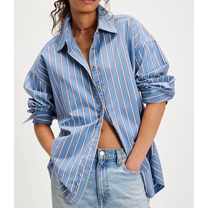 STRIPED VARSITY VIBES SHIRT-Top-FREE PEOPLE-XSMALL-BLUE COMBO-Coriander