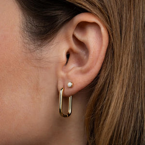 STUD EARRINGS | WHITE OPAL-Jewellery-JAX KELLY-Coriander