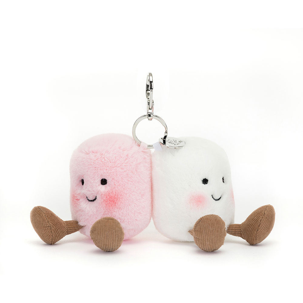 STUFFIE | AMUSEABLES PAIR OF MARSHMALLOWS BAG CHARM-Stuffies-JELLYCAT-Coriander