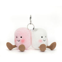 STUFFIE | AMUSEABLES PAIR OF MARSHMALLOWS BAG CHARM-Stuffies-JELLYCAT-Coriander