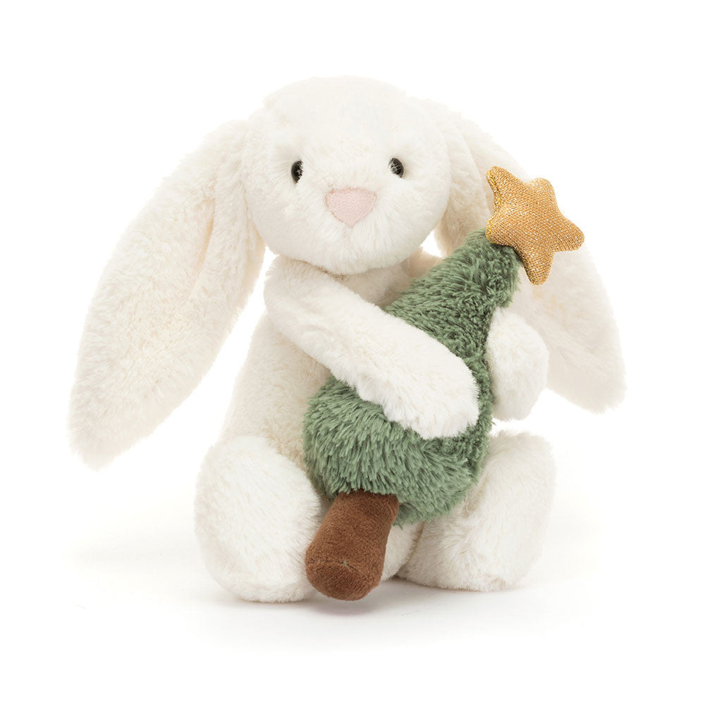 STUFFIE | BASHFUL BUNNY WITH CHRISTMAS TREE-Stuffies-JELLYCAT-Coriander