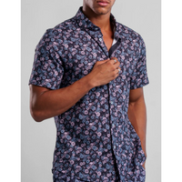 SUMMER CRUSH SKULLS S/S KNIT SHIRT-Shirts & Tops-STONE ROSE-MEDIUM-SKULLS-Coriander