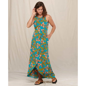 SUNKISSED MAXI DRESS-Dress-TOAD&CO-SMALL-CURACAO ALOHA PRINT-Coriander