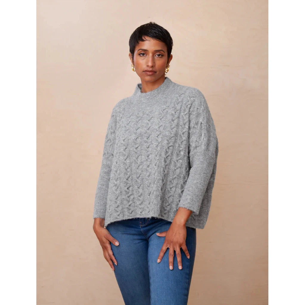 SWEATER | AJA 'FRENCHIE'-Jackets & Sweaters-KERISMA-ONE-FOSSIL GREY-Coriander