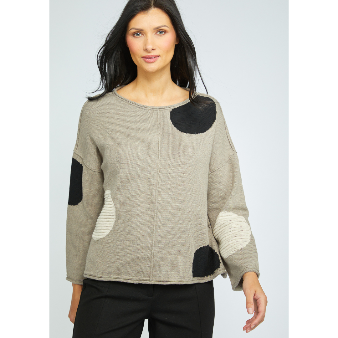 SWEATER | CIRCLE PULLOVER-Jackets & Sweaters-OLIVIA-Coriander