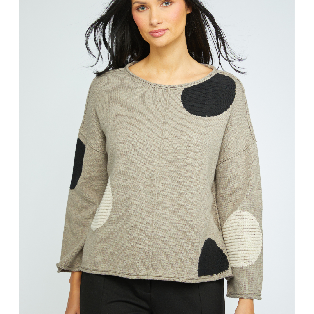 SWEATER | CIRCLE PULLOVER-Jackets & Sweaters-OLIVIA-XSMALL-ROCKRIDGE-Coriander