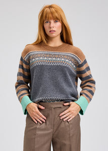 SWEATER | FAIRISLE-Jackets & Sweaters-ZAKET & PLOVER-XSMALL-GOOSE MIX-Coriander