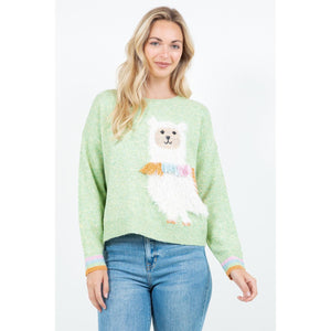 SWEATER | LLAMA-Jackets & Sweaters-DREAMERS BY DEBUT-Coriander