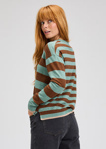 SWEATER | MULTI STRIPE CREW-Jackets & Sweaters-ZAKET & PLOVER-Coriander