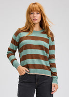 SWEATER | MULTI STRIPE CREW-Jackets & Sweaters-ZAKET & PLOVER-XSMALL-MOSS-Coriander