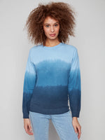 SWEATER | OMBRE CREW NECK-Jackets & Sweaters-CHARLIE B-SMALL-MOONLIGHT-Coriander