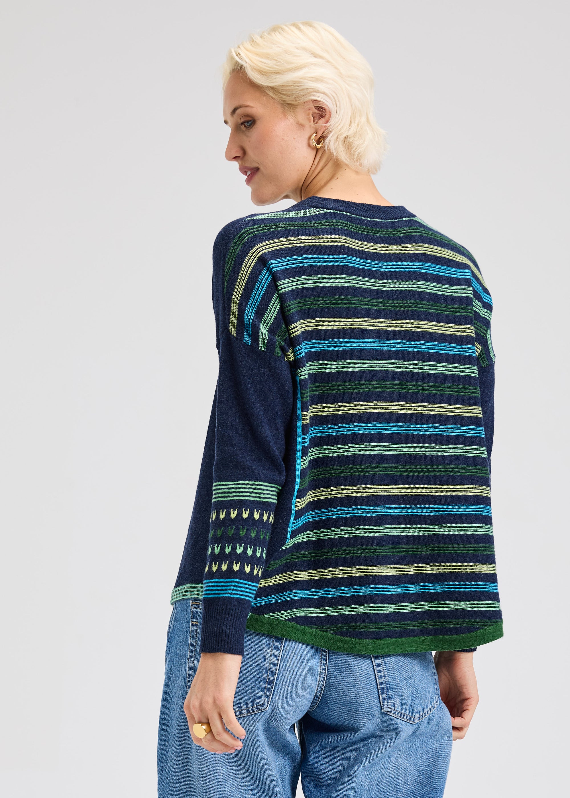 SWEATER | PATTERNED BACK-Jackets & Sweaters-ZAKET & PLOVER-Coriander