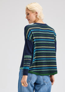 SWEATER | PATTERNED BACK-Jackets & Sweaters-ZAKET & PLOVER-Coriander