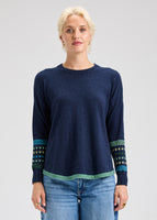 SWEATER | PATTERNED BACK-Jackets & Sweaters-ZAKET & PLOVER-Coriander