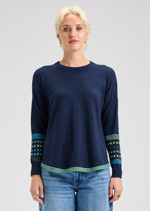 SWEATER | PATTERNED BACK-Jackets & Sweaters-ZAKET & PLOVER-Coriander