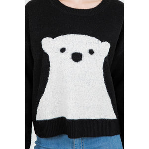 SWEATER | POLAR BEAR-Jackets & Sweaters-DREAMERS BY DEBUT-SMALL-MED-Black-Coriander
