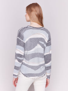 SWEATER | REVERSIBLE RAW EDGE PLUSHY CREW-Jackets & Sweaters-CHARLIE B-Coriander