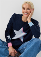 SWEATER | STARS & STRIPES-Jackets & Sweaters-ZAKET & PLOVER-XSMALL-DARK DENIM-Coriander