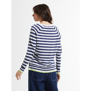 SWEATER | STRIPE V-Sweaters-ZAKET & PLOVER-Coriander