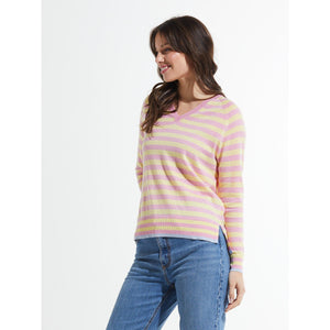 SWEATER | STRIPE V-Sweaters-ZAKET & PLOVER-Coriander