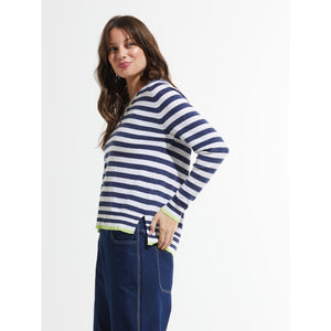 SWEATER | STRIPE V-Sweaters-ZAKET & PLOVER-Coriander