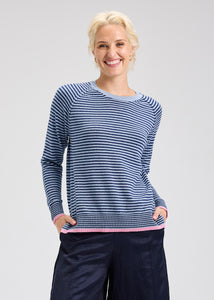 SWEATER | STRIPED CREW-Jackets & Sweaters-ZAKET & PLOVER-XSMALL-JEAN-Coriander