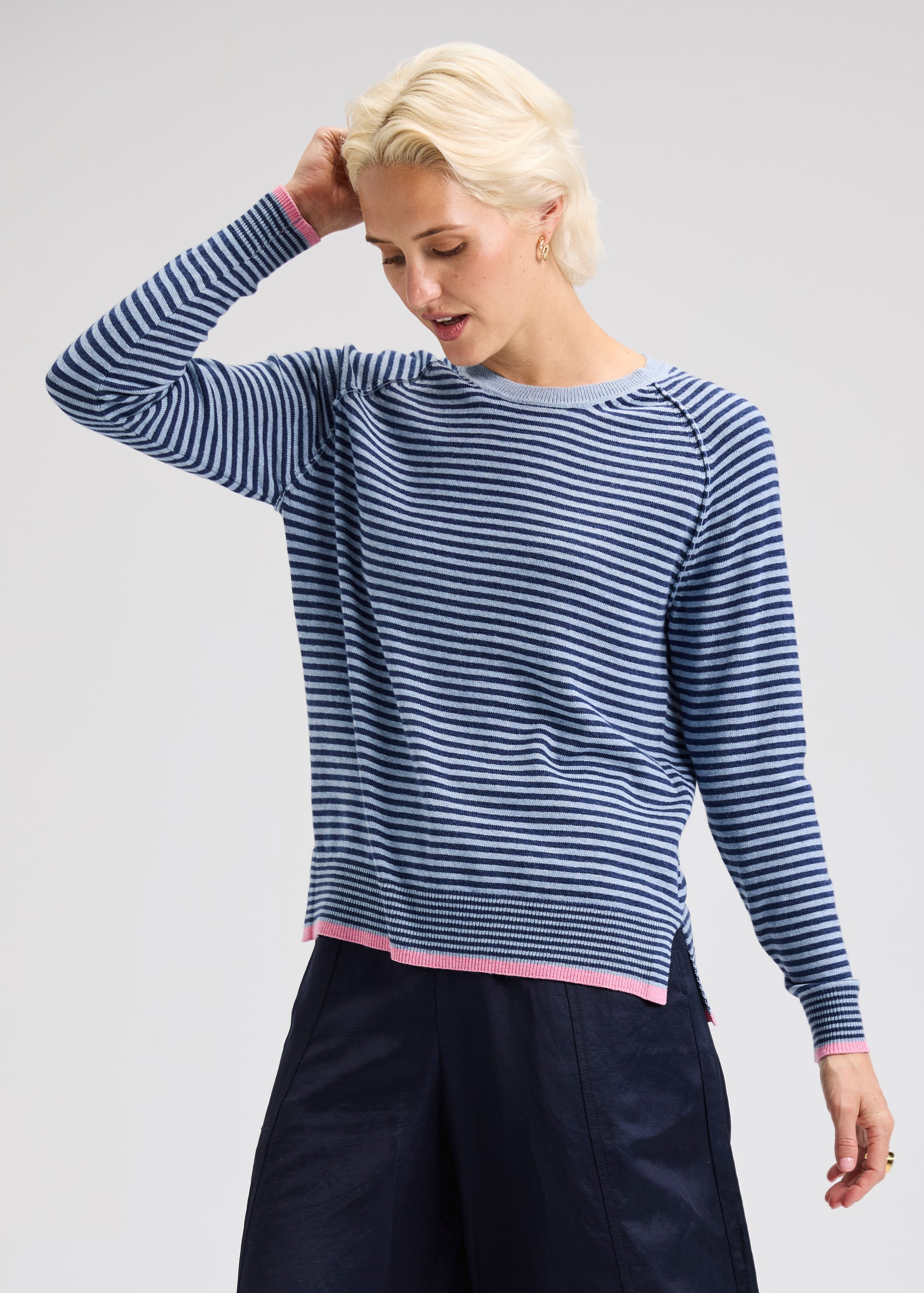 SWEATER | STRIPED CREW-Jackets & Sweaters-ZAKET & PLOVER-Coriander