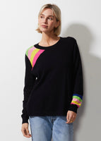 SWEATER | STRIPED CURVE-Jackets & Sweaters-ZAKET & PLOVER-XSMALL-BLACK-Coriander