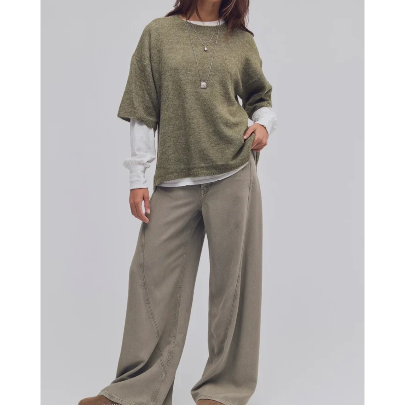 SWEATER TEE | MARGOT-Jackets & Sweaters-FREE PEOPLE-Coriander