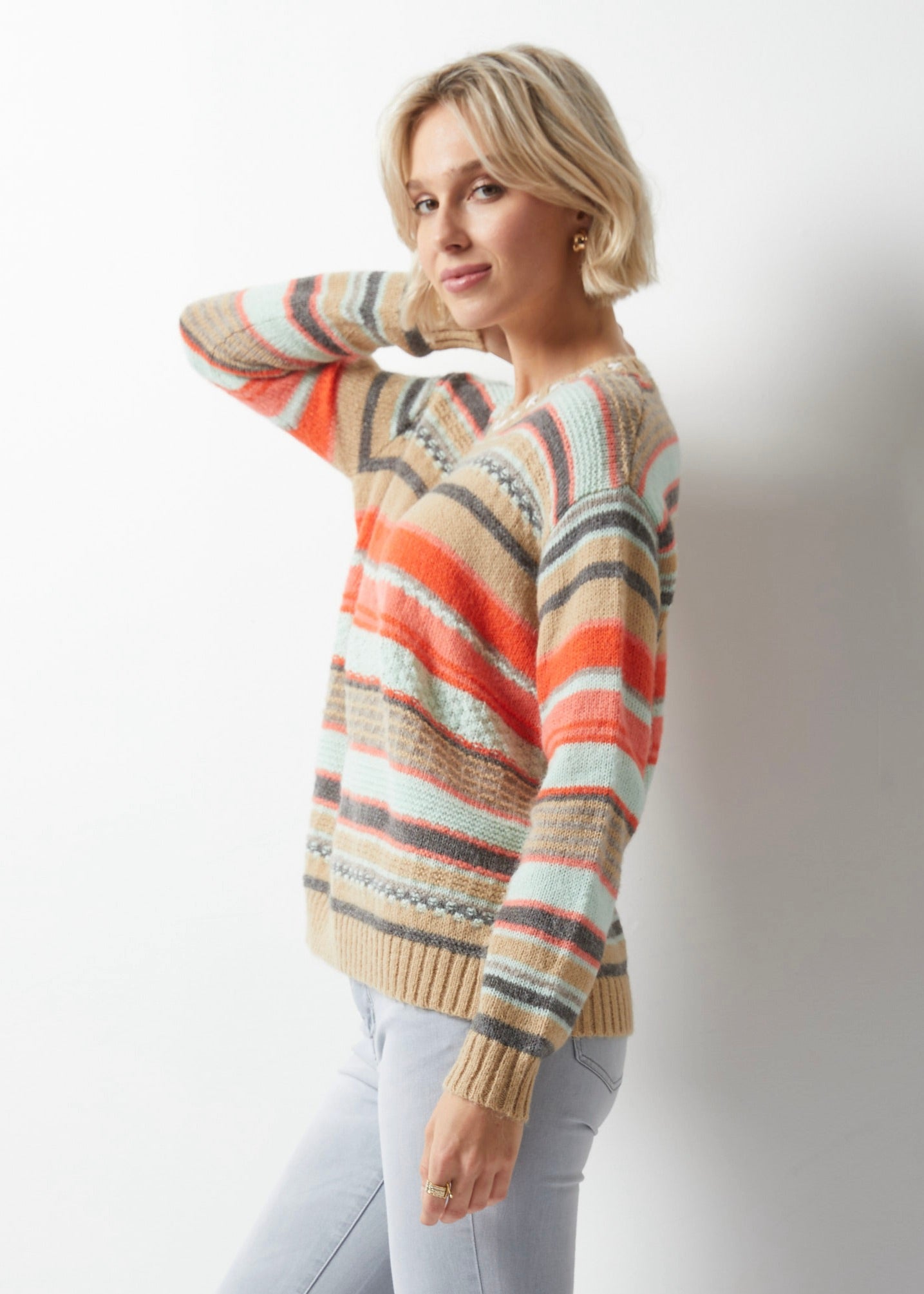 SWEATER | TEXTURED CREW-Jackets & Sweaters-ZAKET & PLOVER-Coriander