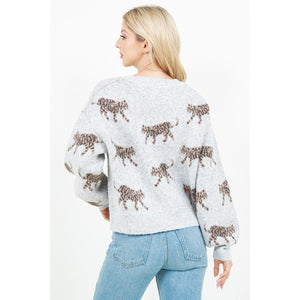 SWEATER | TIGER PRINT-Jackets & Sweaters-DREAMERS BY DEBUT-Coriander