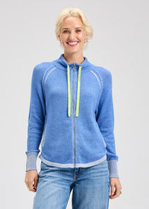 SWEATER | TWO-TONE ZIPUP-Jackets & Sweaters-ZAKET & PLOVER-Coriander