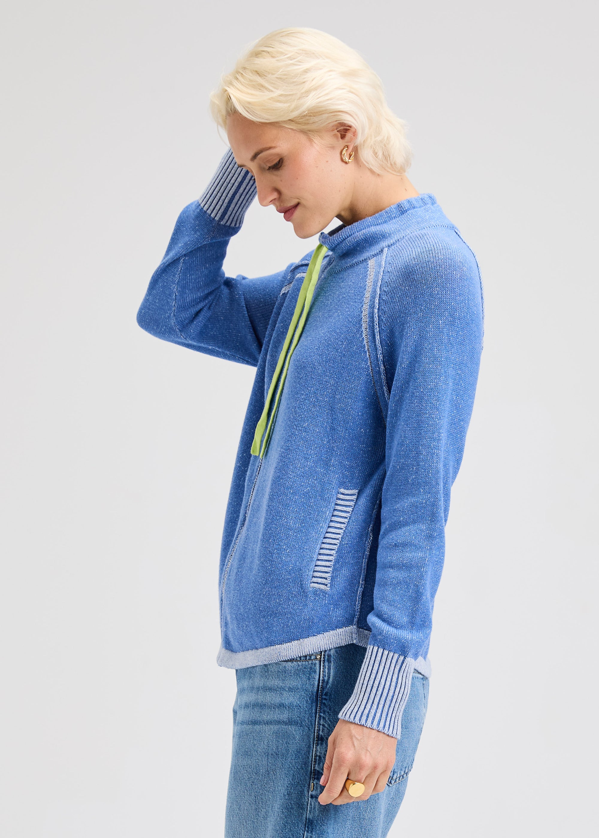 SWEATER | TWO-TONE ZIPUP-Jackets & Sweaters-ZAKET & PLOVER-Coriander