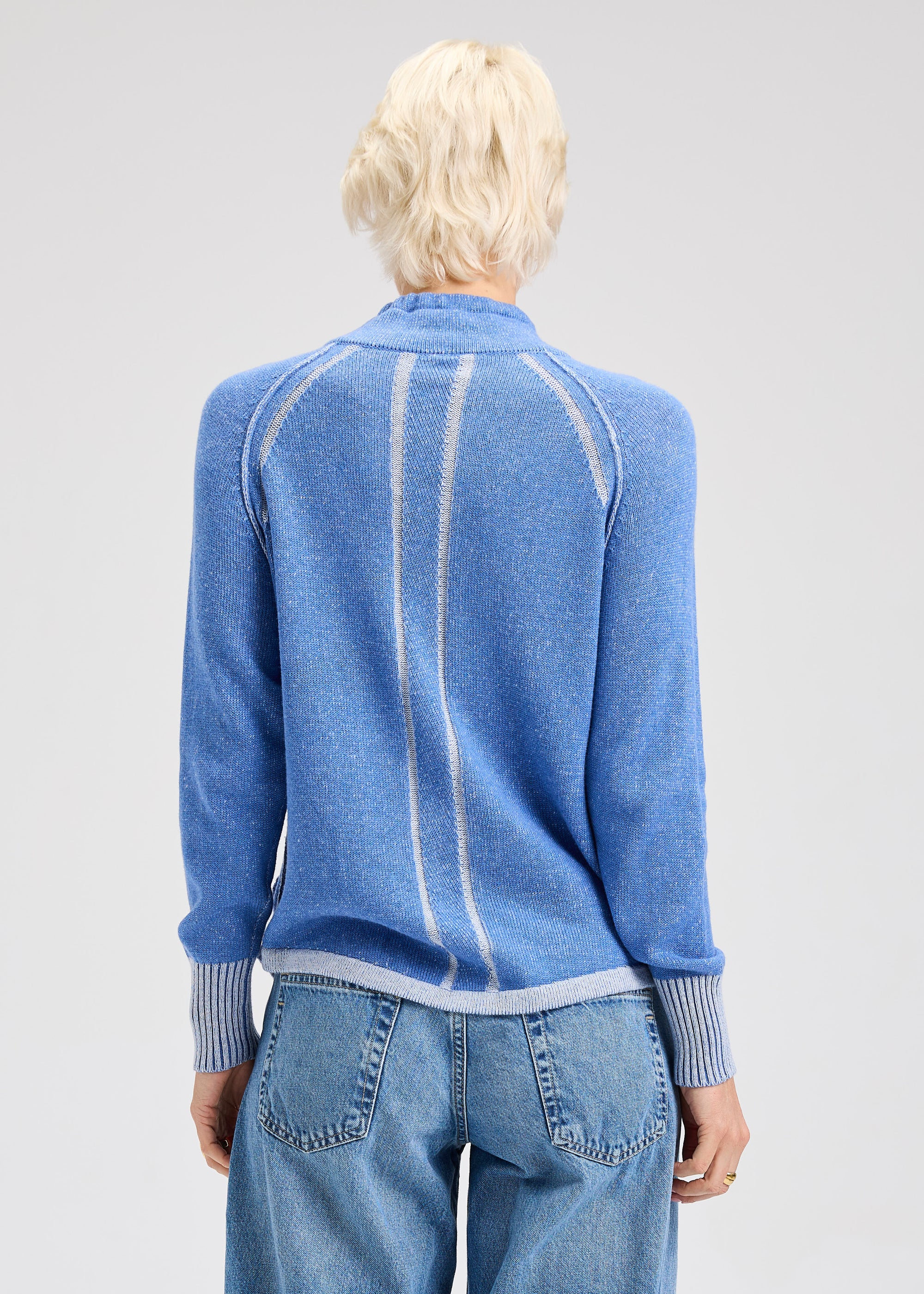 SWEATER | TWO-TONE ZIPUP-Jackets & Sweaters-ZAKET & PLOVER-Coriander