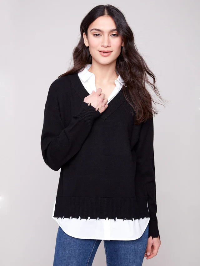 SWEATER | V-NECK FOOLER-Jackets & Sweaters-CHARLIE B-Coriander