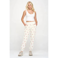 SWEATPANT | HEART ALL OVER-Bottoms-SM WARDROBE-Coriander