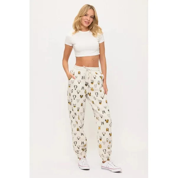 SWEATPANTS | COLOURFUL DOG HEADS-Bottoms-SM WARDROBE-Coriander