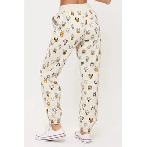 SWEATPANTS | COLOURFUL DOG HEADS-Bottoms-SM WARDROBE-Coriander