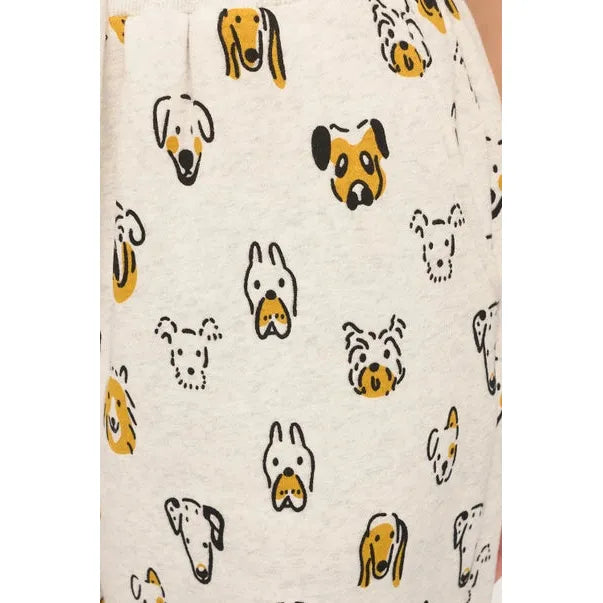 SWEATPANTS | COLOURFUL DOG HEADS-Bottoms-SM WARDROBE-Coriander