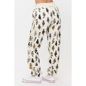 SWEATPANTS | WHIMSICAL CAT TAILS-Bottoms-SM WARDROBE-Coriander