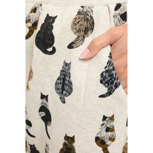 SWEATPANTS | WHIMSICAL CAT TAILS-Bottoms-SM WARDROBE-Coriander