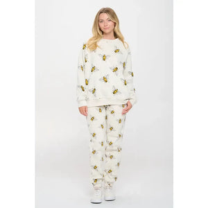 SWEATSHIRT | BUMBLEBEE PRINT-Tops-SM WARDROBE-Coriander