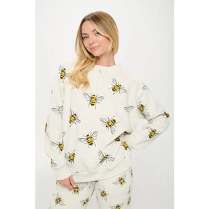 SWEATSHIRT | BUMBLEBEE PRINT-Tops-SM WARDROBE-Coriander