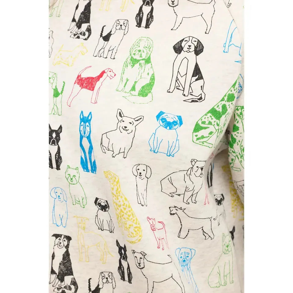 SWEATSHIRT | COLOURFUL GRAPHIC DOGS PRINT-Tops-SM WARDROBE-Coriander