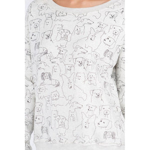 SWEATSHIRT | DOG PRINT-Tops-SM WARDROBE-Coriander