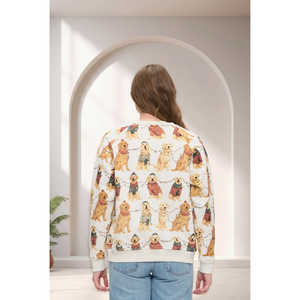 SWEATSHIRT | FESTIVE GOLDEN RETREIVERS-Uncategorised-SM WARDROBE-Coriander