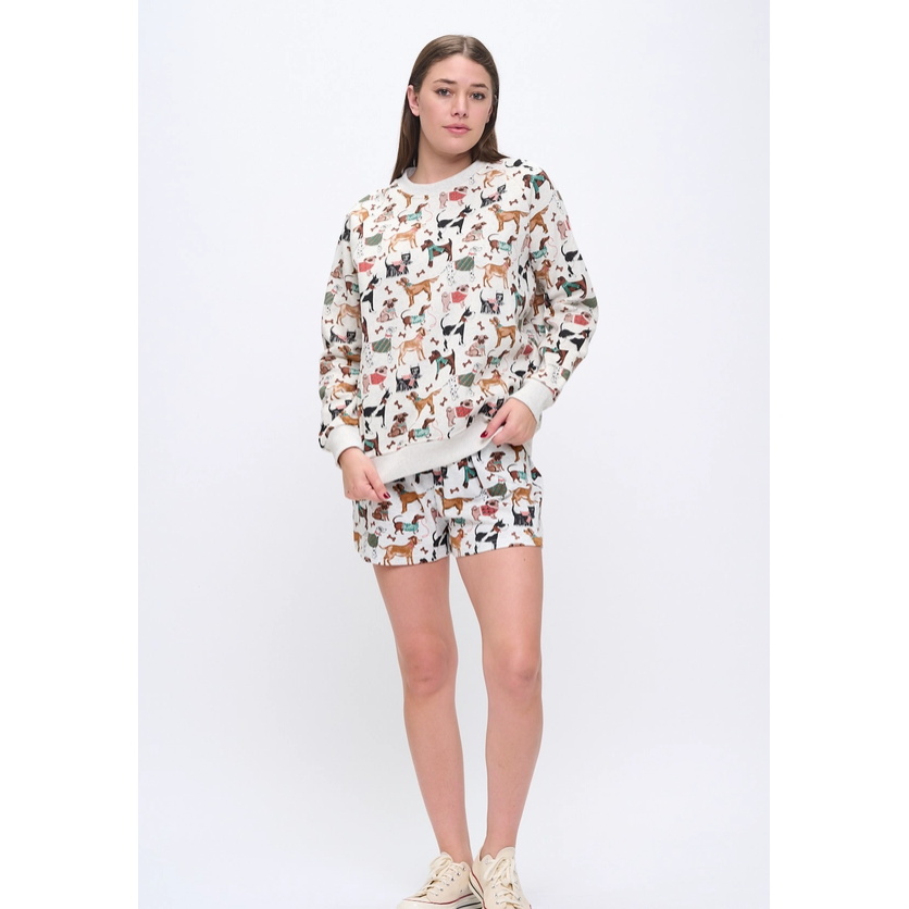 SWEATSHIRT | HOLIDAY DOGS-Uncategorised-SM WARDROBE-Coriander